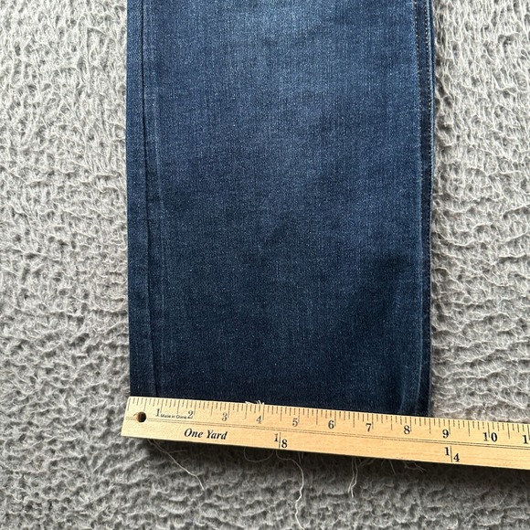 Judy Blue‎ Jeans Womens 15/32 Boot Cut Dark Wash Raw Frayed Hem Distressed - Picture 11 of 15
